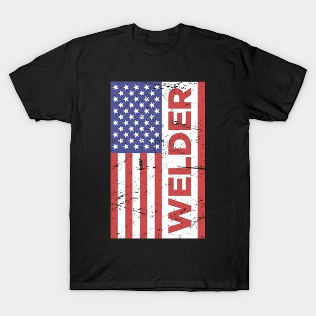 Proud American Welder T-Shirt by MeatMan